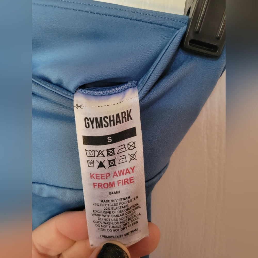 Gymshark Power Original Tight Shorts in Coastal Blue Size Small - Picture 3 of 7